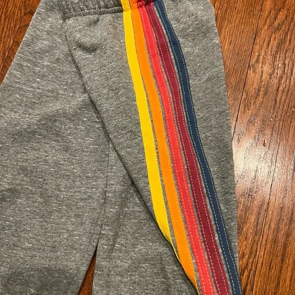 Aviator Nation kids size 10 Sweatpants with Colorful Stripes - Picture 3 of 5